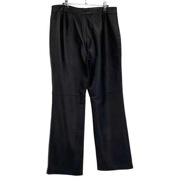 Alfani 100%‎ Leather Fully Lined Boot Cut Pants Black Women's Size 12 - Picture 8 of 11